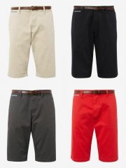 Tom Tailor Herren Chino Short Josh mit G&uuml;rtel