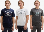 Tom Tailor T-Shirt aus Baumwolle mit Logo-Print in verschiedenen Farben