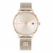 Tommy Hilfiger Damenuhr in Rotgold-Optik reduziert