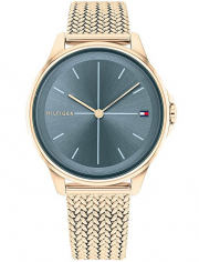 Tommy Hilfiger Delphine Damen Analog Quarz Armbanduhr mit Edelstahlarmband