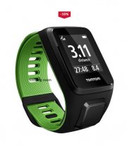 TomTom Runner 3 Cardio GPS-Sportuhr Schwarz/Gr&uuml;n Schmal