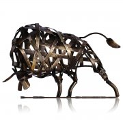 Tooarts Metall Geflochtene Rind Deko Skulptur Dekofigur f&uuml;r 23,09&euro;