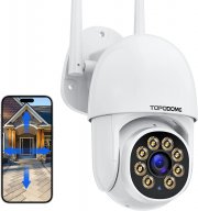 Topodome WLAN &Uuml;berwachungskamera mit Nachtsicht, Automatische Verfolgung und 2-Wege Audio