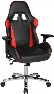 Topstar Speed Chair 2 B&uuml;ro- Gamingstuhl mit Stahl-Fu&szlig;kreuz rot/schwarz