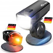 Toptrek Fahrradlicht Set 70 LUX StVZO Zugelassen