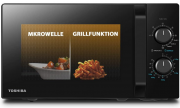 Toshiba MW2-MG20PF(BK)/GE Mikrowellenherd 800 W mit Grill- & Kombigarfunktion
