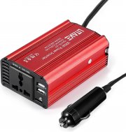 Towallmark 300W Kfz-Wechselrichter 12V auf AC 230V mit 5.4A Dual USB und Steckdose Anschluss