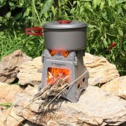 Amazon Bestseller: Tragbarer Holzofen, Campingkocher von TOMSHOO aus Titan nur 9,99&euro; statt 26,99&euro;