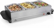 Tristar BP-6283 Edelstahl Buffetw&auml;rmer 3 x 1,5l mit einstellbaren Thermostat
