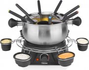 Tristar FO-1109 Edelstahl Elektro-Fondue-Set mit Saucenring