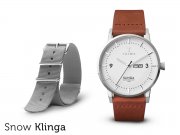 TRIWA Snow Klinga Armbanduhr mit 2 Armb&auml;ndern