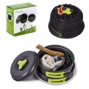 TTLIFE Aluminium Campinggeschirr mit 12 Teilen und Mesh-Tasche f&uuml;r 13,99&euro; statt 19,99&euro;