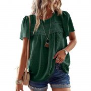 TUUHAW Damen Sommerbluse Dunkelgr&uuml;n Gr. 6XL f&uuml;r 26,34&euro;