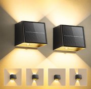 TuyLuxe Solar Wandleuchten 2er-Set mit Bewegungsmelder f&uuml;r 12,97&euro;