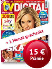 tv DIGITAL XXL Schnupperabo (6 + 2 Ausgaben) + 15 Euro Geldpr&auml;mie