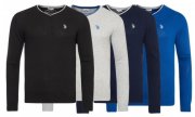 U.S. POLO ASSN. V-Neck Herren Pullover mit Ellenbogen Patch f&uuml;r 27,89&euro; (statt 35&euro;)
