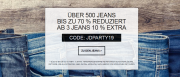 &Uuml;ber 500 Jeans bis zu 70% reduziert + 10% Extra-Rabatt ab 3 Jeans im Jeans-Direct Shop