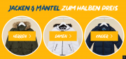 &Uuml;ber 840 Jacken und M&auml;ntel f&uuml;r Damen, Herren und Kinder zum halben Preis im MandMDirect Shop