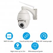 &Uuml;berwachungskamera FHD 960p IP66 Wasserdicht mit Bewegungdmelder + IR Nachtsicht