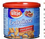 &uuml;ltje Erdn&uuml;sse, pikant gew&uuml;rzt, ohne Fett ger&ouml;stet, 16er Pack f&uuml;r 28,41 &euro;