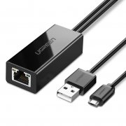 UGREEN Ethernet Adapter f&uuml;r Chromecast und TV Stick Micro USB zu RJ45 LAN Netzwerk Adapter 