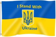 Ukraine Flagge mit &Ouml;sen 150 x 90 cm