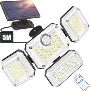 Ulikey 333 LEDs Solarlampe f&uuml;r Au&szlig;en mit Bewegungsmelder und Fernbedienung
