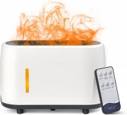 Ulixii 240ml Aroma Diffusor mit Flammeneffect und 7-Farbigem LED-Licht