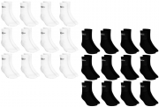 Umbro Crew Sport Socken 12er-Pack schwarz oder wei&szlig;