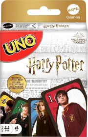 UNO Harry Potter - Kartenspiel mit besonderer Regelkarte und Sprechenden Hut