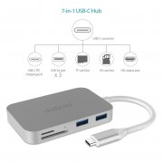USB C Hub Adapter mit Stromversorgung, 3 USB 3.0-Anschl&uuml;sse f&uuml;r 17,39&euro; inkl. Versand (prime)