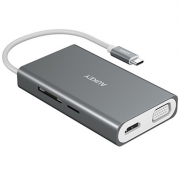 USB-C Hub mit 4K HDMI-Anschluss, VGA, SD + MicroSD-Kartenslots von Aukey f&uuml;r 44,99 &euro; statt 58,99 &euro;