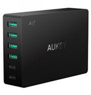USB-C Ladeger&auml;t von Aukey mit 6 USB-Ports f&uuml;r 15,99 Euro statt 28,99 Euro inkl. Versand bei Amazon