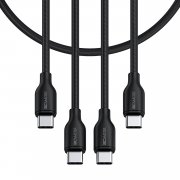 USB C zu C Kable Nylon Geflochten [2-Pack 1ft/0.3M] 2,99&euro;