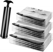 UTOCLEC Vakuumbeutel f&uuml;r Kleidung & Bettw&auml;sche (12 Stk.) inkl. Pumpe f&uuml;r 10,99&euro;