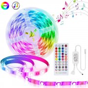 Uzone 10m RGB LED Strips mit Musik Sync Farbwechsel