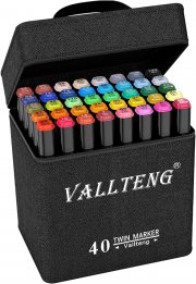 Vallteng 40 Farben Stifte Marker Set