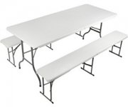 Vanage Bierzeltgarnitur Bierbank Festzeltgarnitur Campingtisch klappbar 3 tlg. f&uuml;r 79,99&euro; 