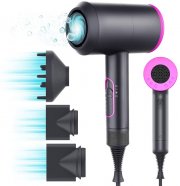 Vcloo Profi Ionen Straight & Curl F&ouml;hn mit 3 Stylingd&uuml;sen f&uuml;r Gl&auml;tten, Locken & Wellen