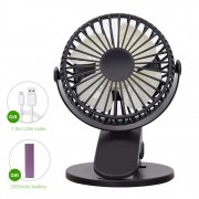 Ventilator Tragbarer 3-Gang mit Wiederaufladbare 2000mAh Batterie