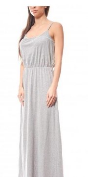 VERO MODA Maxikleid Jerseykleid Enjoy Grau