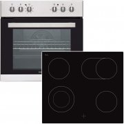 Vestel VEHS2KB Multi 22 Edelstahl Einbauherd-Set inkl. Glaskeramik-Kochfeld