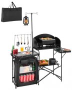 VEVOR Camping K&uuml;chentisch mit Windschutz f&uuml;r 44,54&euro;