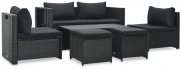 vidaXL 47809 6-teiliges Polyrattan Lounge-Set inkl. Auflagen
