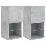vidaXL TV-Schr&auml;nke (2er-Set) mit LED in Betongrau f&uuml;r nur 39,90&euro;