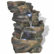 vidaXL Zimmerbrunnen mit LED-Licht Polyresin