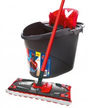 Vileda UltraMat 2 in 1 Komplett-Set, Bodenwischer und Eimer mit PowerPresse @amazon.de