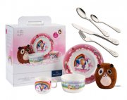 Villeroy & Boch Lily in Magicland Tafelservice 4tlg + Piemont Kinderbesteck 4tlg