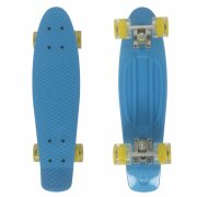 Vintage Skate Board mit Kunststoff Deck und LED-Rollen in blau f&uuml;r nur 8,77&euro; inkl. Versand