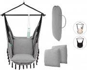 VITA5 XXL Outdoor H&auml;ngesessel bis 250kg Tragkraft in grau